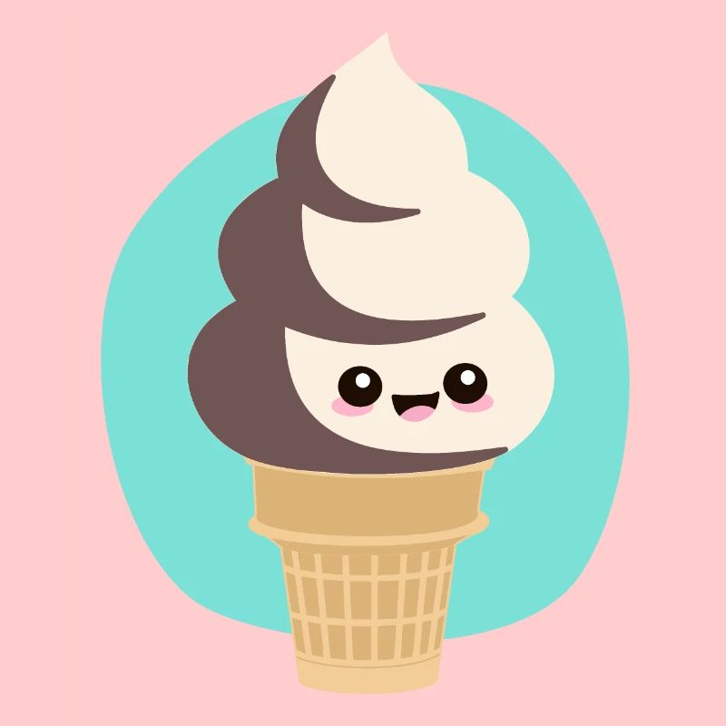 süßes Softeis Sommer Kawaii