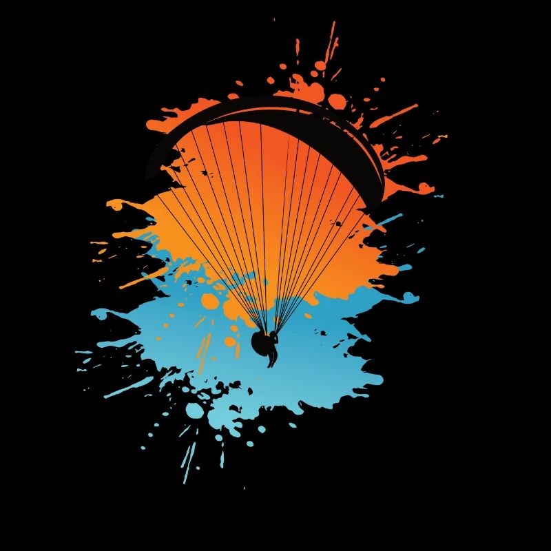 Paraglider paragliding color explosion