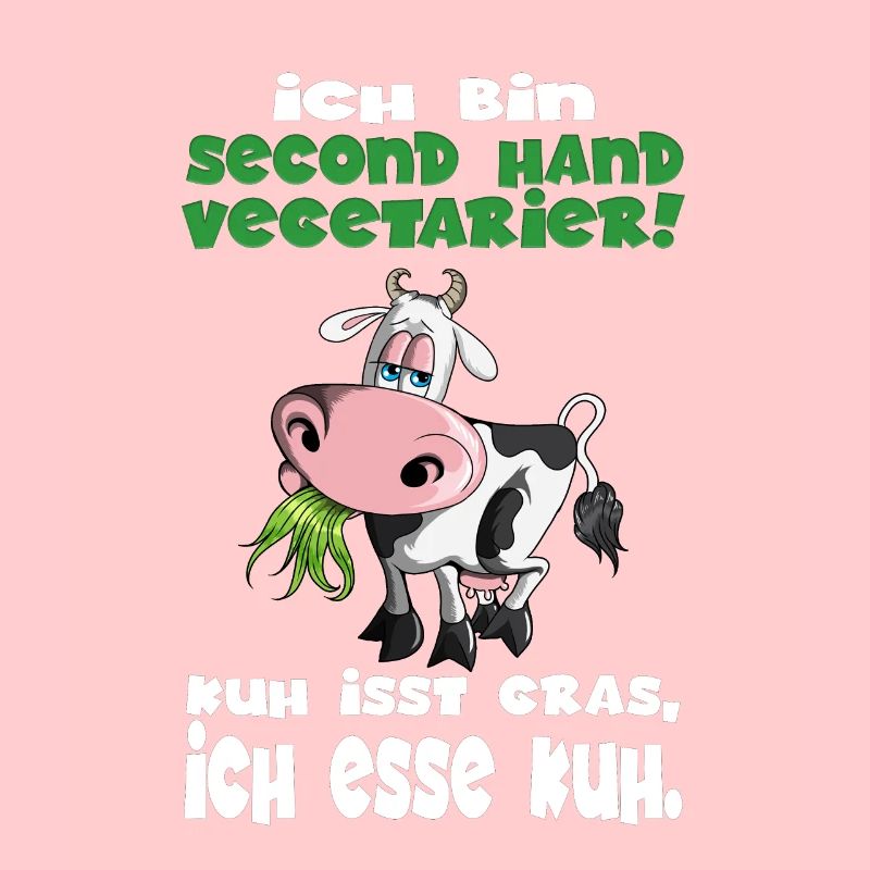 Ich bin second Hand Anti Vegetarier Kühe BBQ Steak