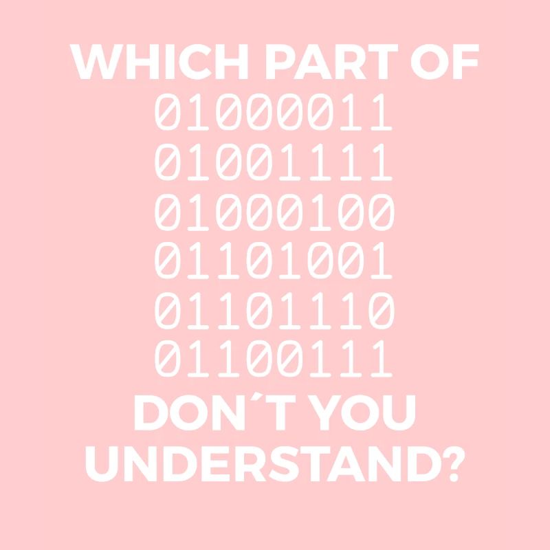 Funny binary code saying