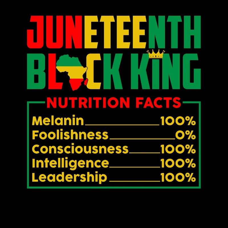 Juneteenth Black King Melanin 100% Afrocentric