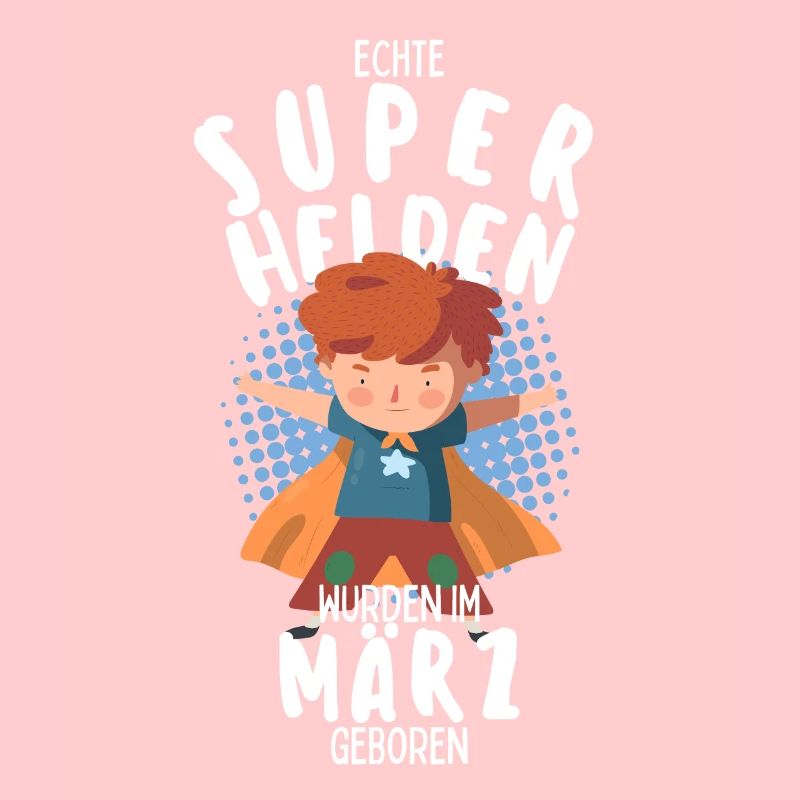 Echte Superhelden wurden im März geboren Junge