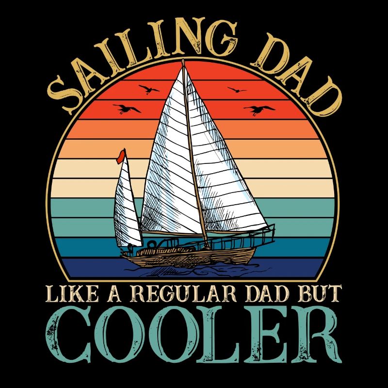 Sailing Dad Retro Sunset