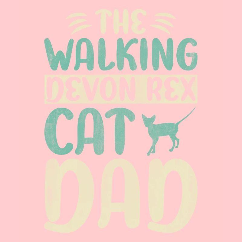 The Walking Devon Rex Cat Dad Kitty Cat Walking