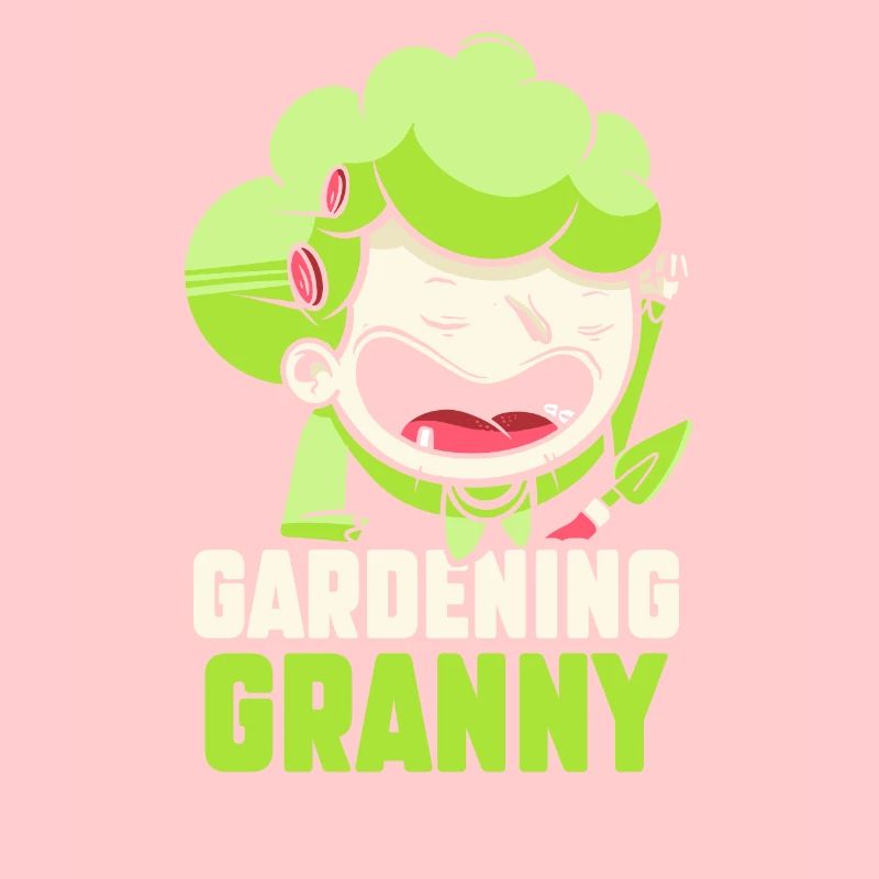 Gartenarbeit Oma Großmutter Gärtnerin Garten