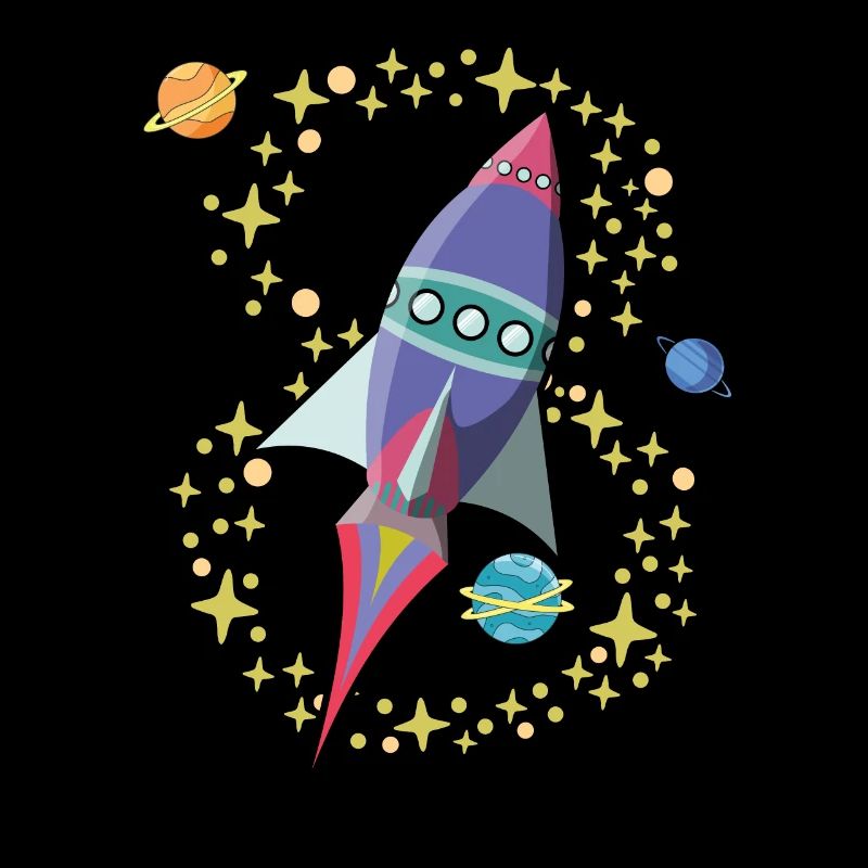 Fusée 8e anniversaire 8 ans Voyage dans l'espace Vaisseau spatial