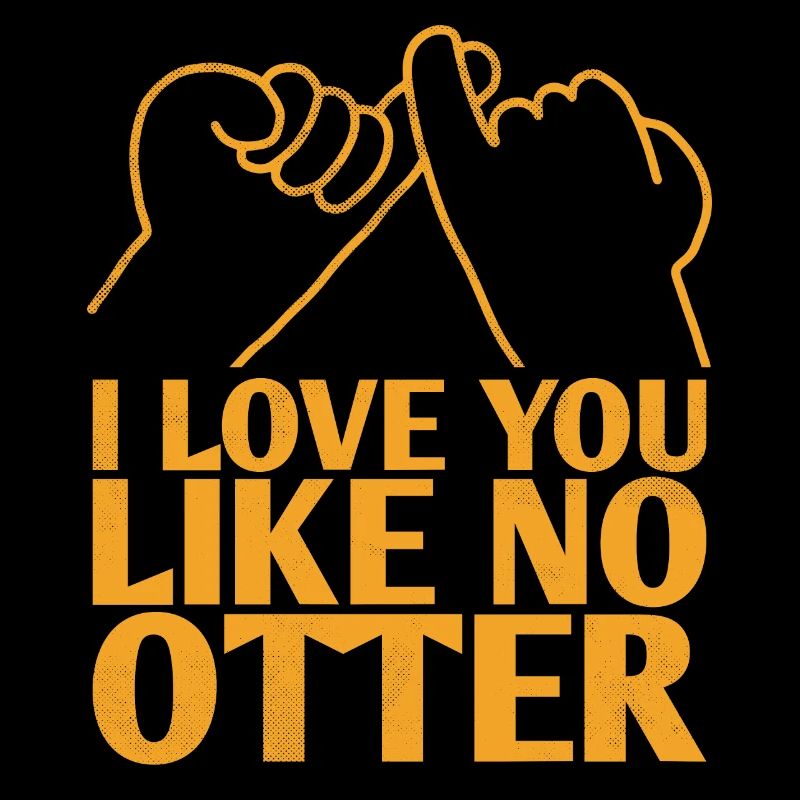 Je t’aime comme pas de conception de mariage de loutre pour le