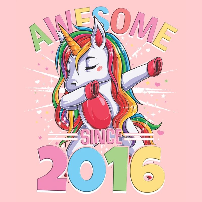 Regenbogen Einhorn 7. Geburtstag Mädchen 7 Jahre