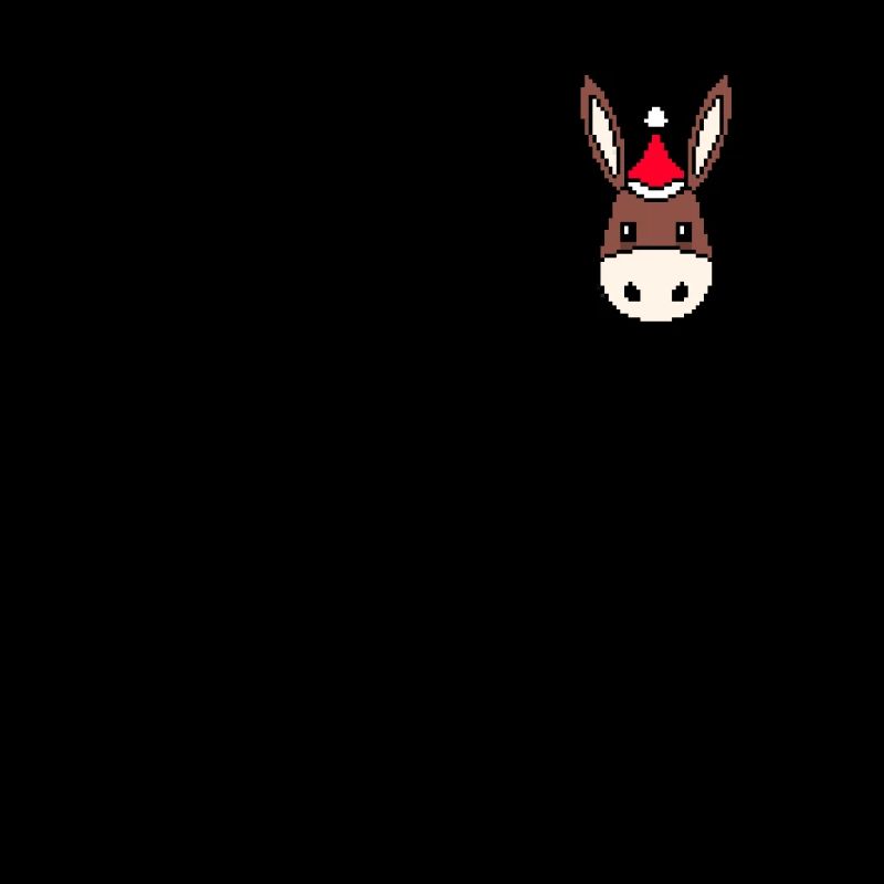 Donkey pixelated Christmas - Funny donkeys