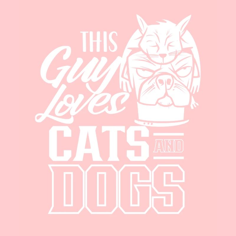 Ce gars aime les chats et les chiens chat chien
