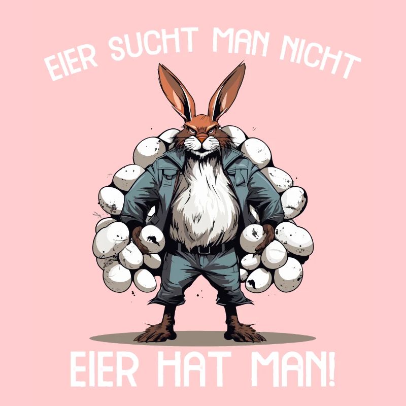 Eier sucht man nicht Eier hat man Hase Ostern