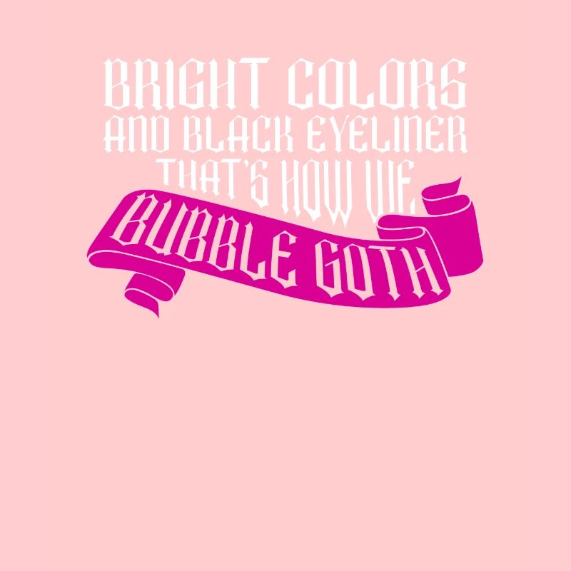 Knallige Farben schwarzer Eyeliner Bubble Goth