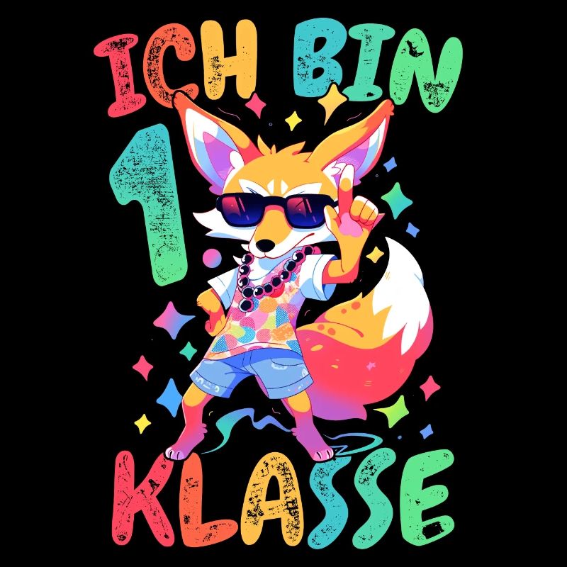 Ich Bin 1. Klasse Einschulung Fuchs Sonnenbrille
