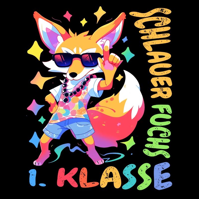 Schlauer Fuchs 1. Klasse Einschulung Geschenk