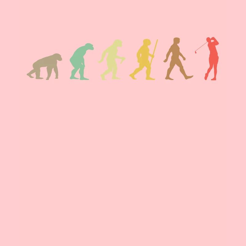 Golf Retro Golfer Evolution Funny Golfing