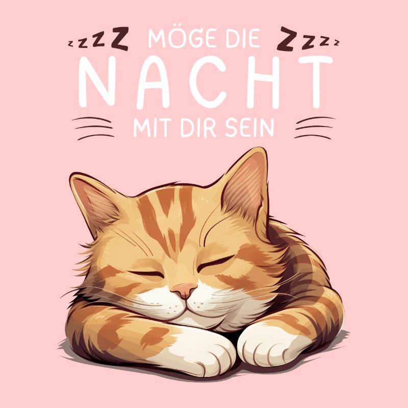 Möge die Nacht mit dir sein - Schlafshirt Katze