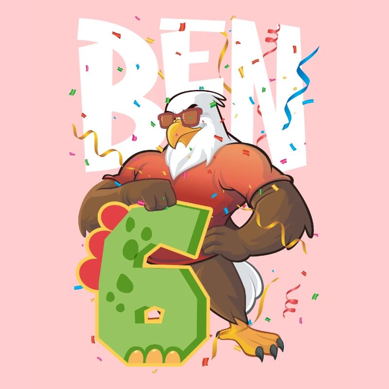 Bald eagle design for sixth birthday