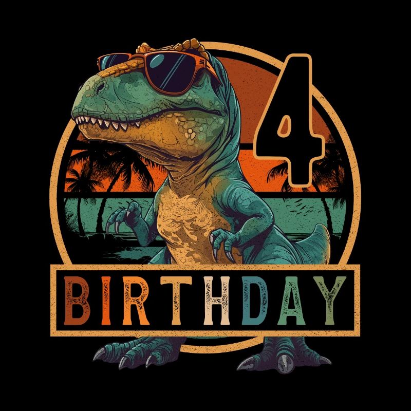 T-Rex Sonnenbrille 4 Jahre Junge 4. Geburtstag