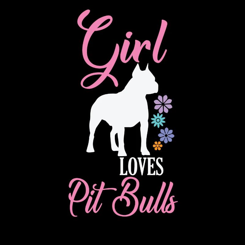 Une fille aime l’animal de compagnie Pit Bulls
