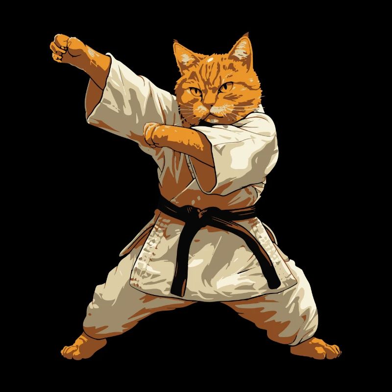 Katzen Aikido Kampfsport Geschenk
