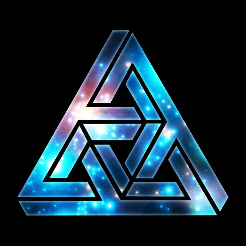 Impossible Triangle, Optical Illusion, Galaxy