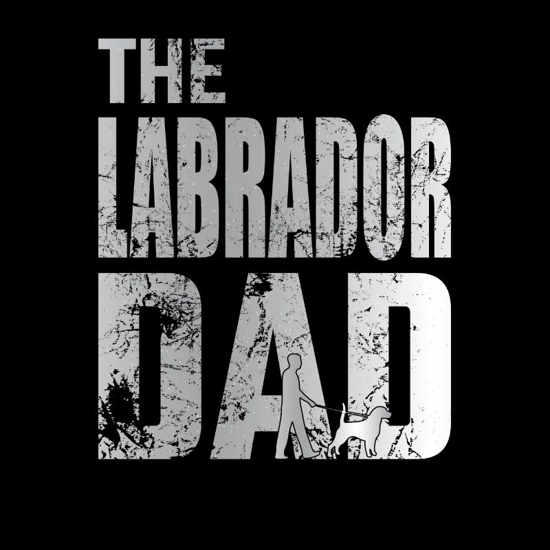 Labrador Dad Walking Golden Retriever Geschenk