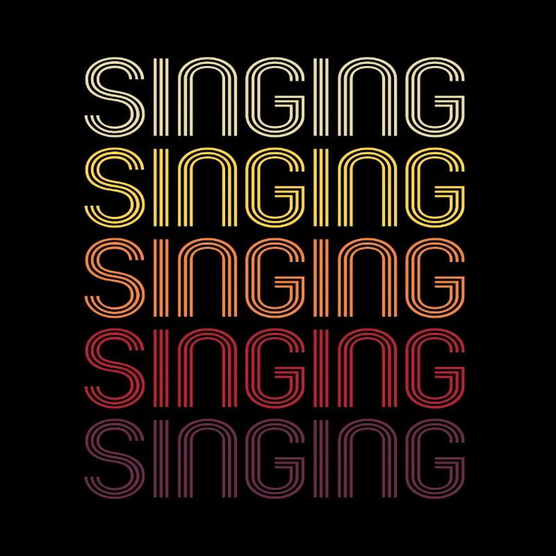 Sing Singing Retro Choir Music Singer Gift
