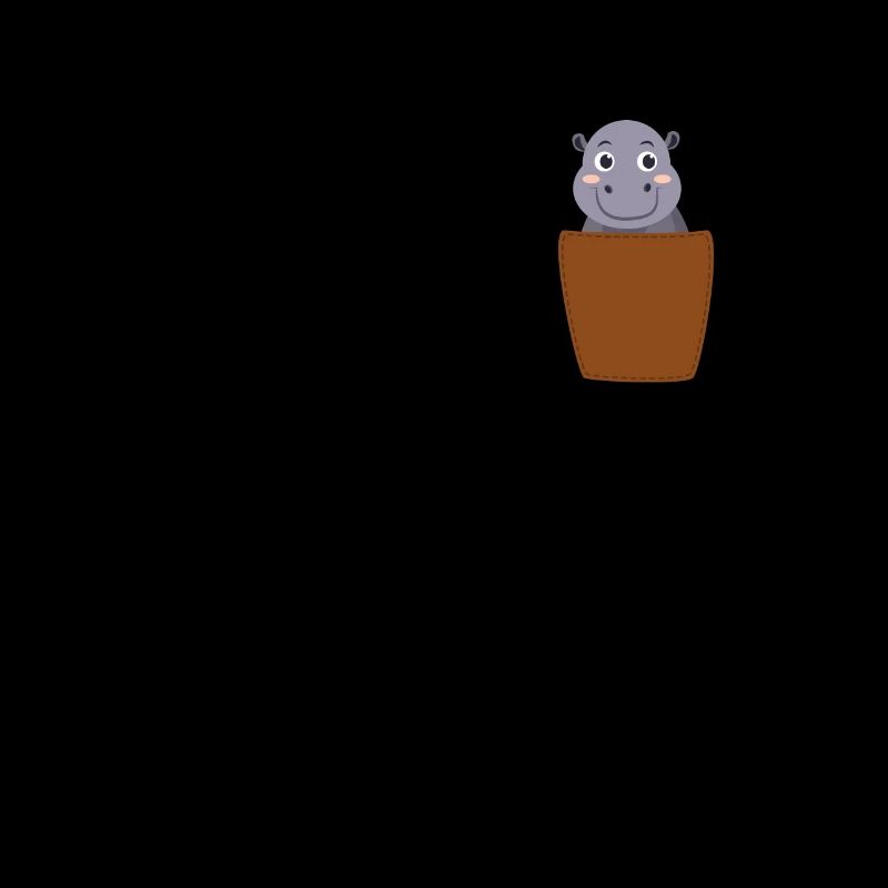 Hippo in Brusttasche