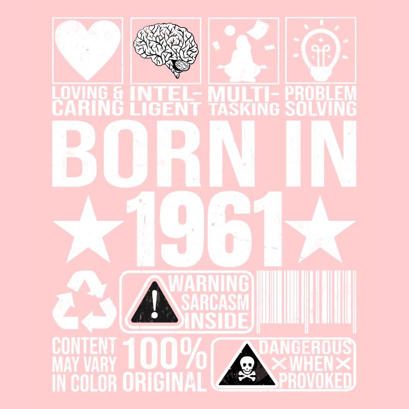 Né en 1961 Content Warning Label Barcode