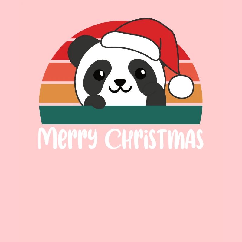 joyeux Noël Retro Panda Noël