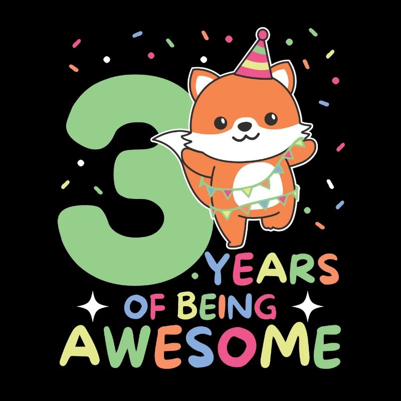 Fox for the 3rd birthday Children three years old