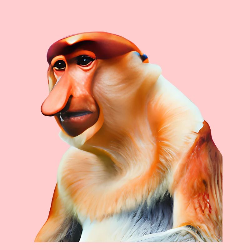 The exotic proboscis monkey