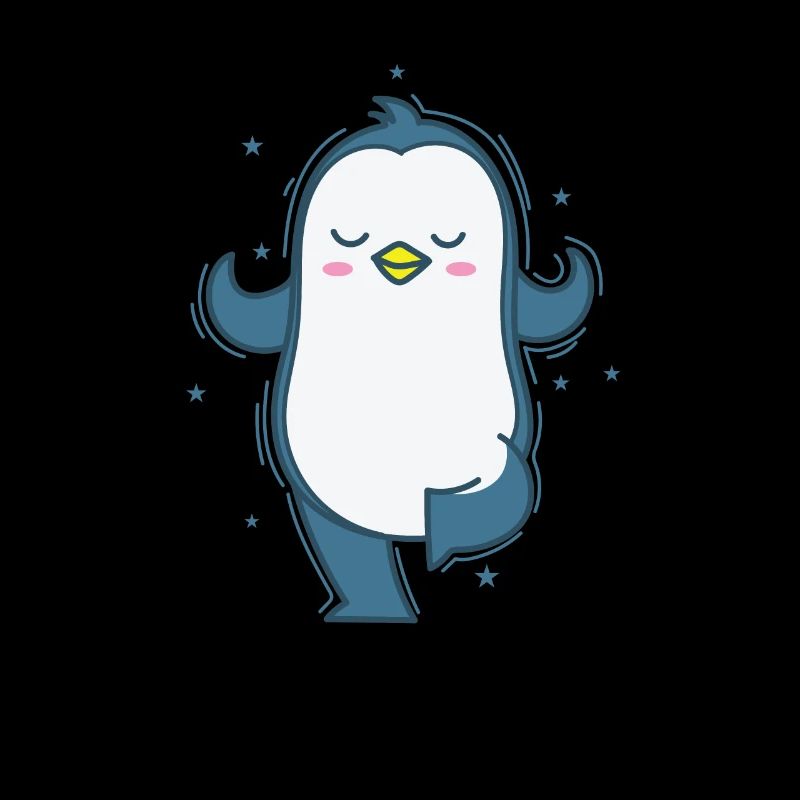 Pinguin beim Joga oder Meditieren Antarktis