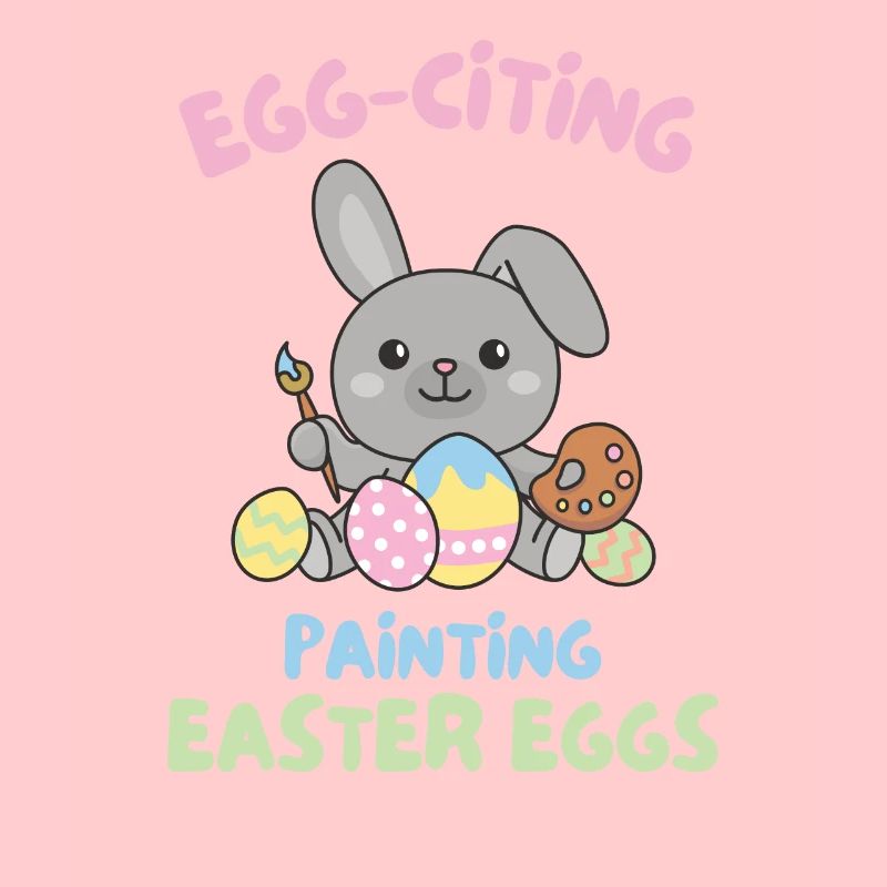 cute bunnies for Easter with Easter eggs bunny