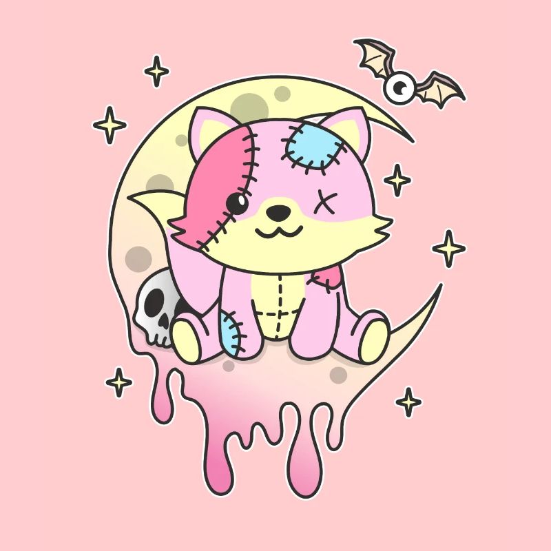 Kawaii Gothic Fuchs Pastellfarben Gothic Goth
