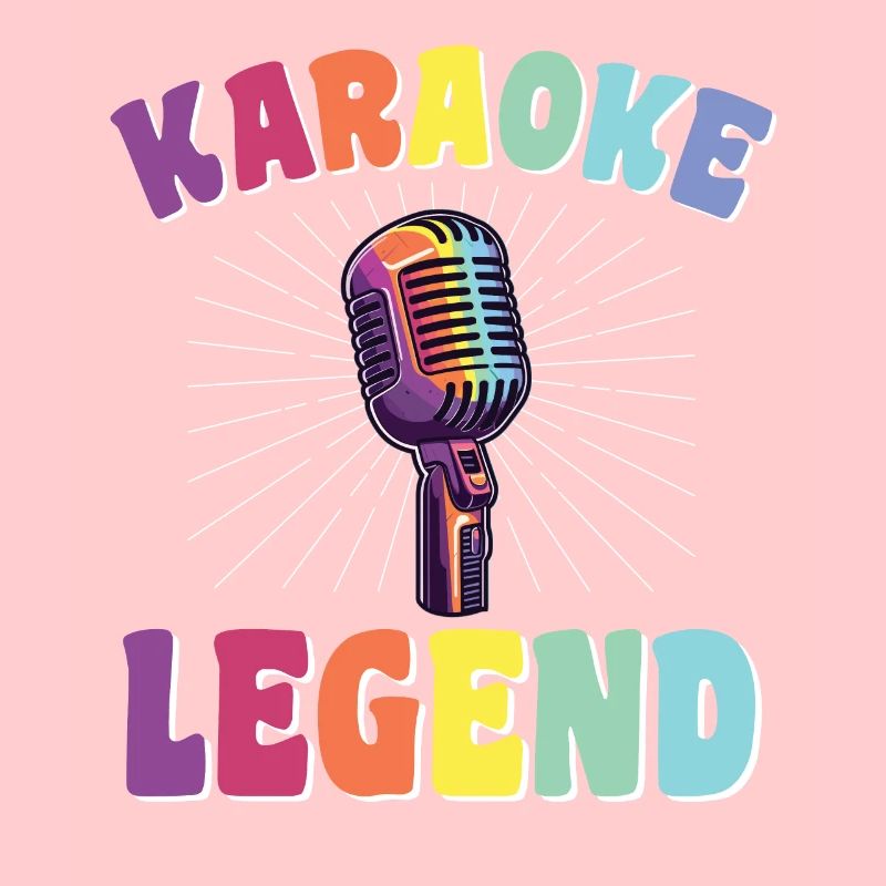 Karaoke Singer Saying Retro Karaoke Legend