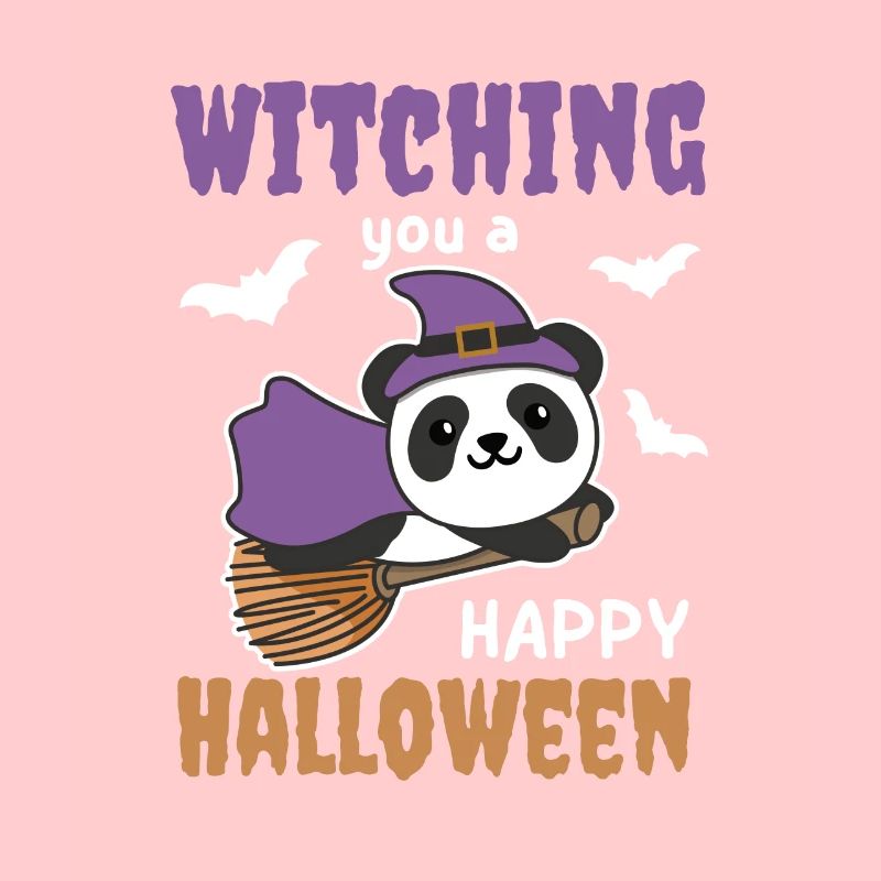 Panda Witch vous sorcière un joyeux Halloween