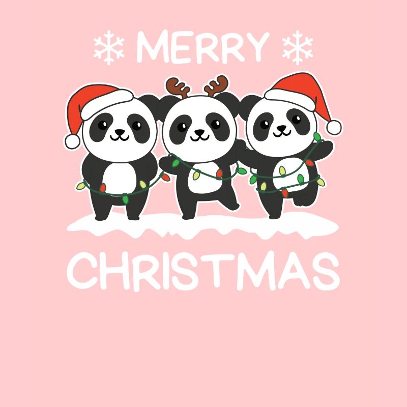 Joyeux Noël Panda Réveillon de Noël Pandas