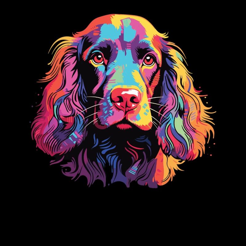 Wasserfarben Farbenfroher Boykin Spaniel