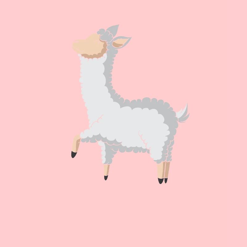 Happy, relaxed llama