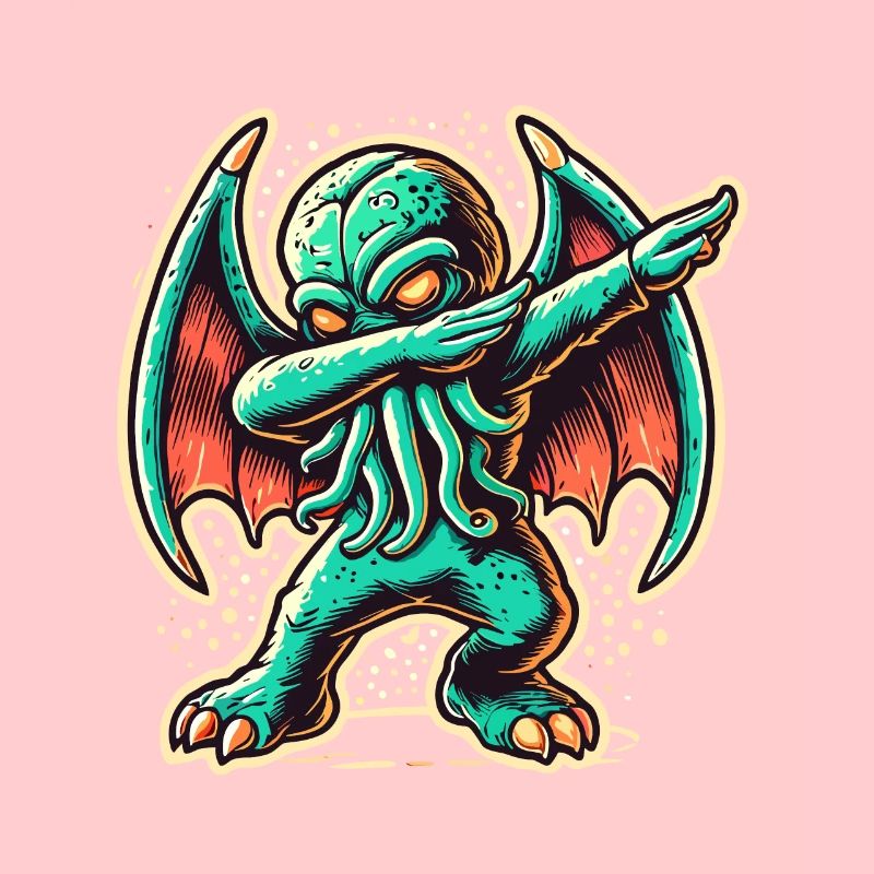 Dabbing drôle Cthulhu Dabbing Design
