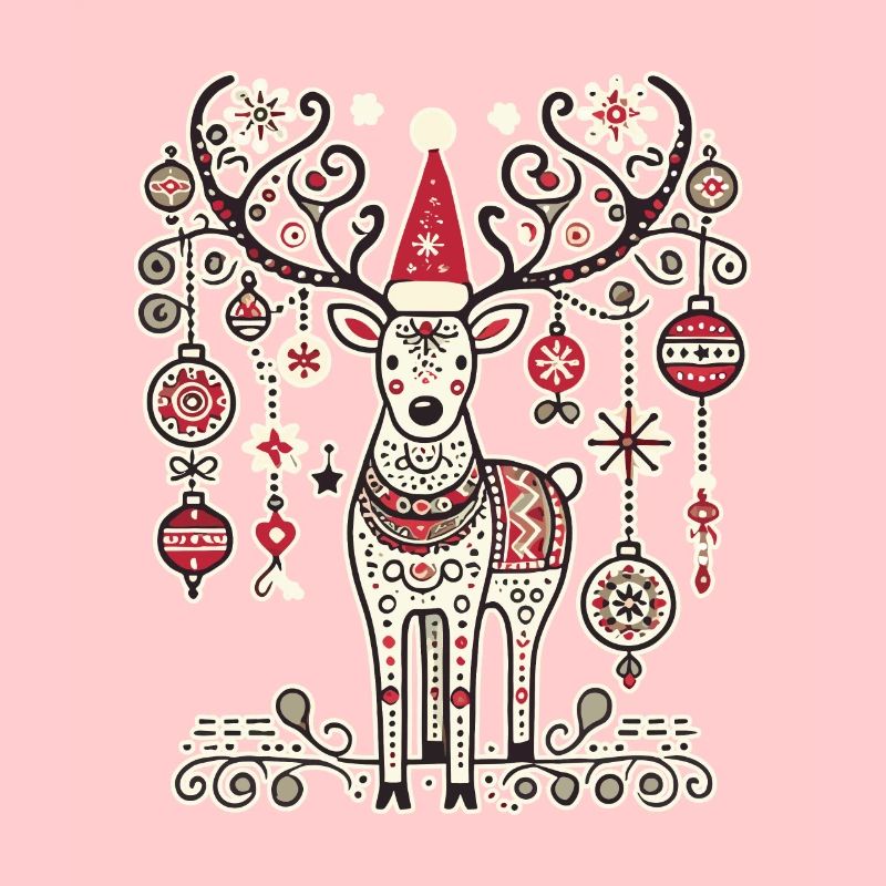 Christmas Vintage Reindeer Magic