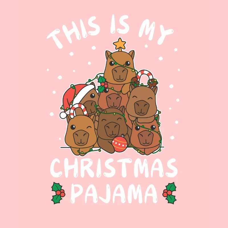 Pyjama de Noël Capybara de Noël