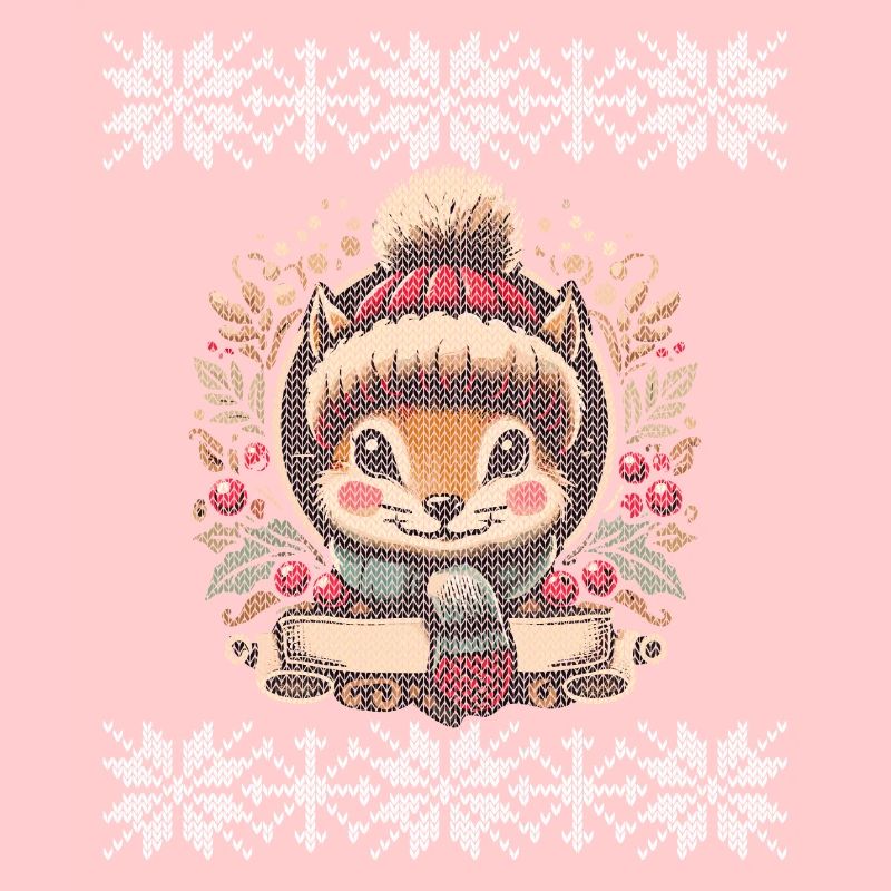 Winterliche Eichhörnchen Illustration
