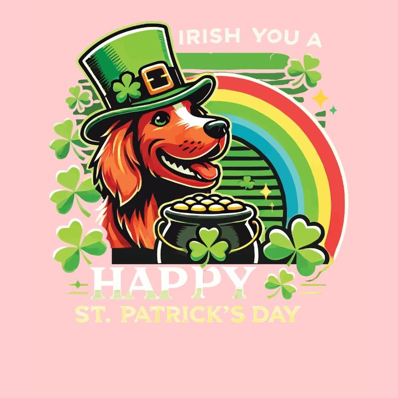 Joyeuse Saint-Patrick Chien Arc-en-ciel