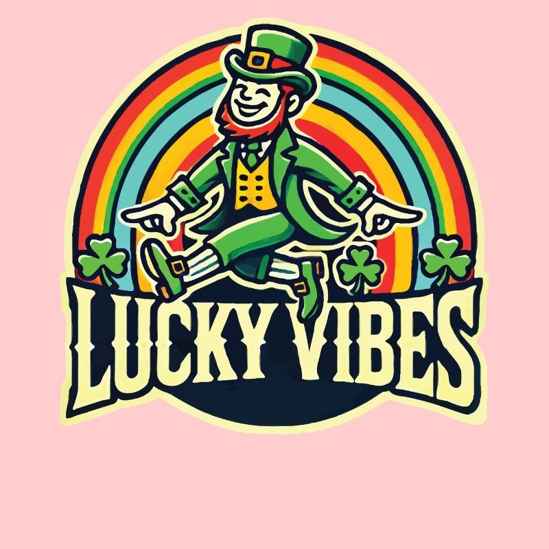 St. Patrick's Day Lucky Vibes Rainbow
