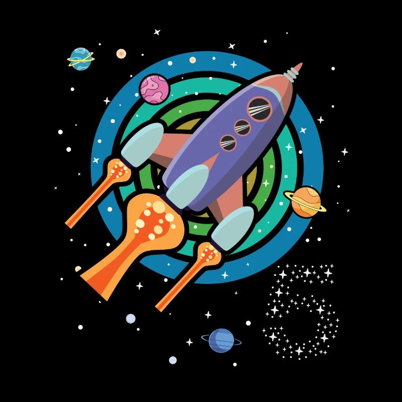 Vaisseau spatial Rocket 5 ans d’anniversaire