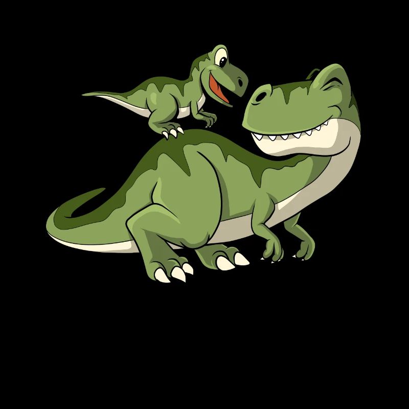 Large dinosaur and small dinosaur