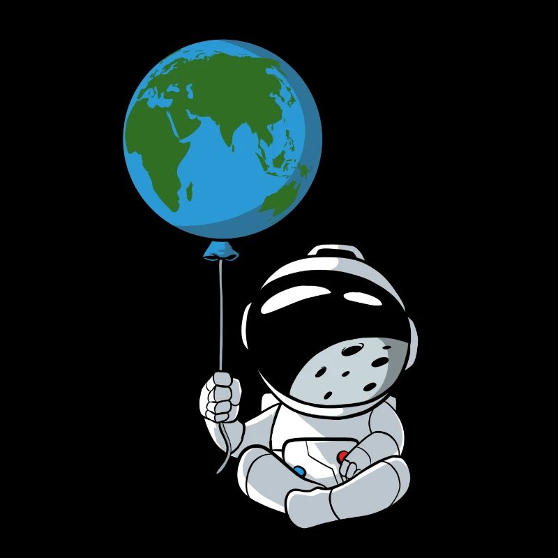 Astronaut Balloon Earth Planet