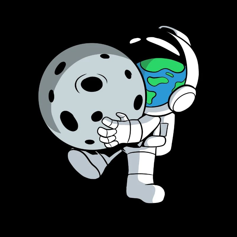 Astronaut wears planets